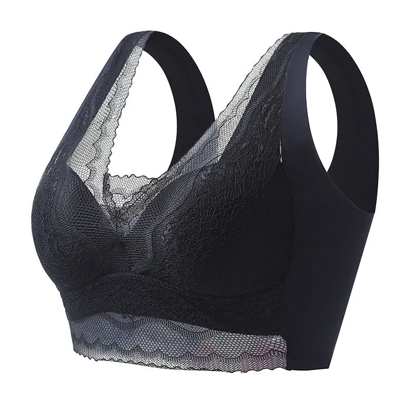 Lace anti-exposure seamless bra