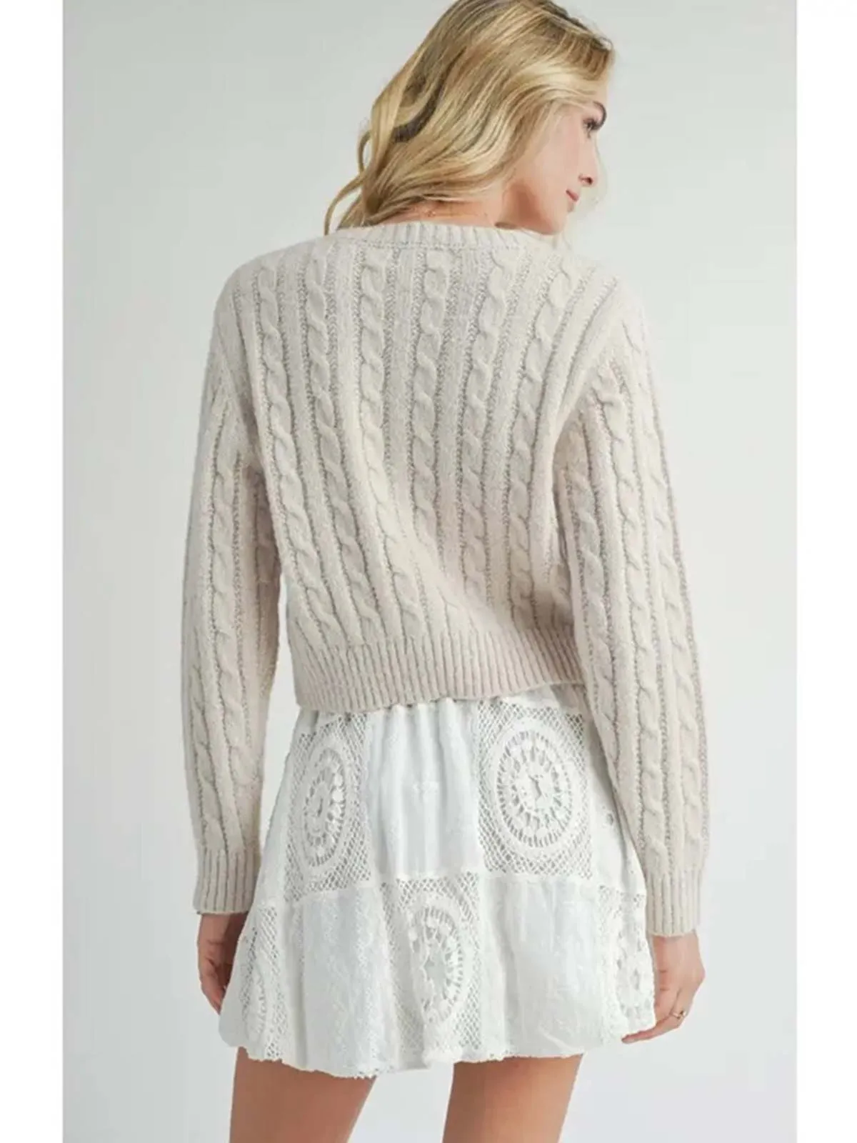 Lainey Daisy Sweater - Cream