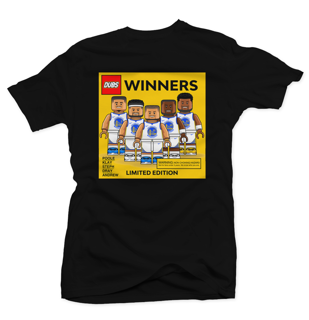 Lego Dubs Golden State Warriors Black Tee