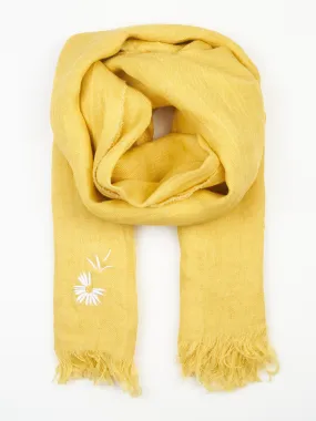 Linen Square Scarf Yellow 