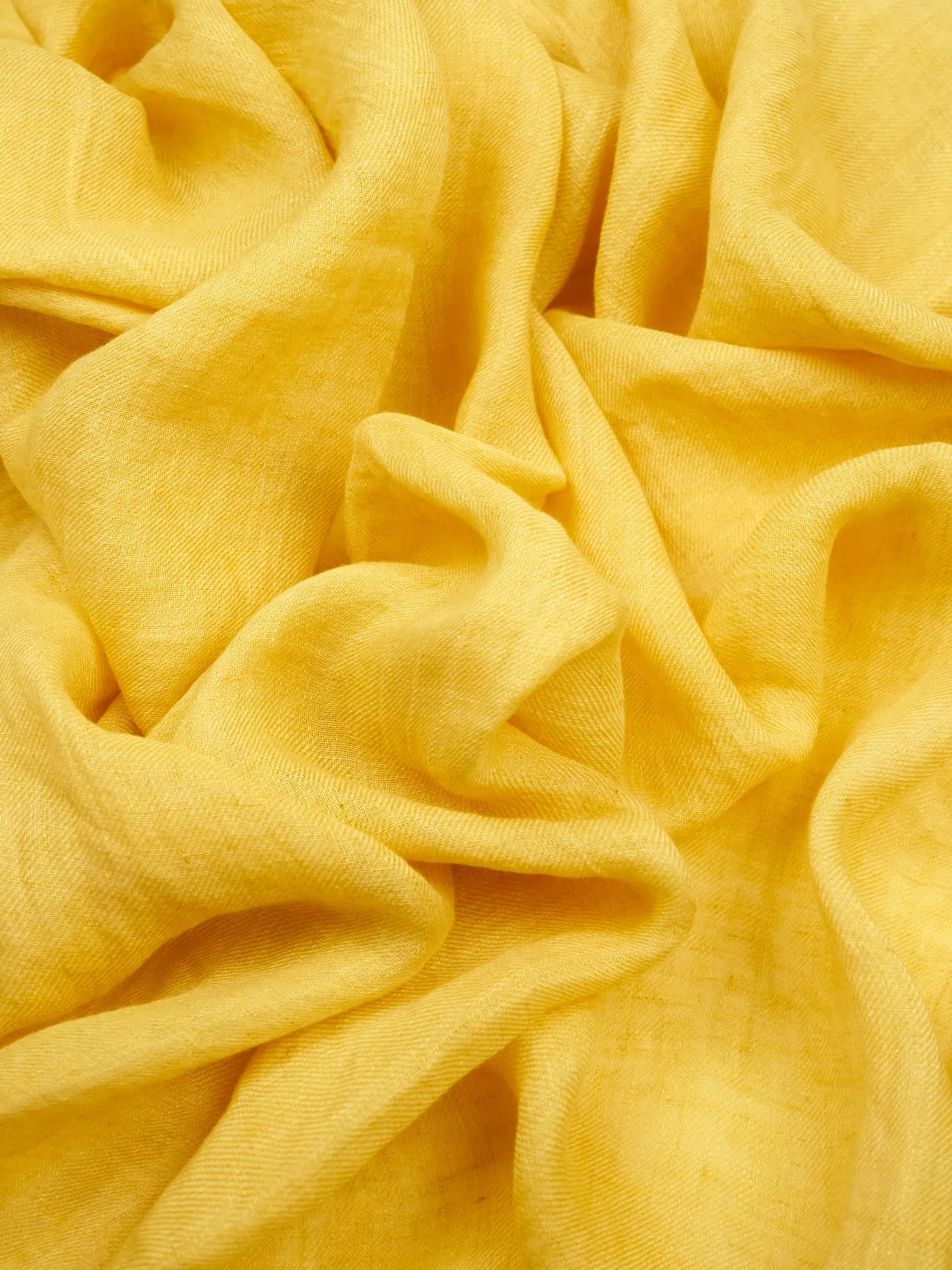 Linen Square Scarf Yellow 