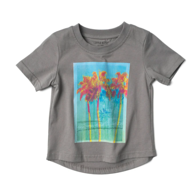 Little Bipsy- Neon Palm Tee