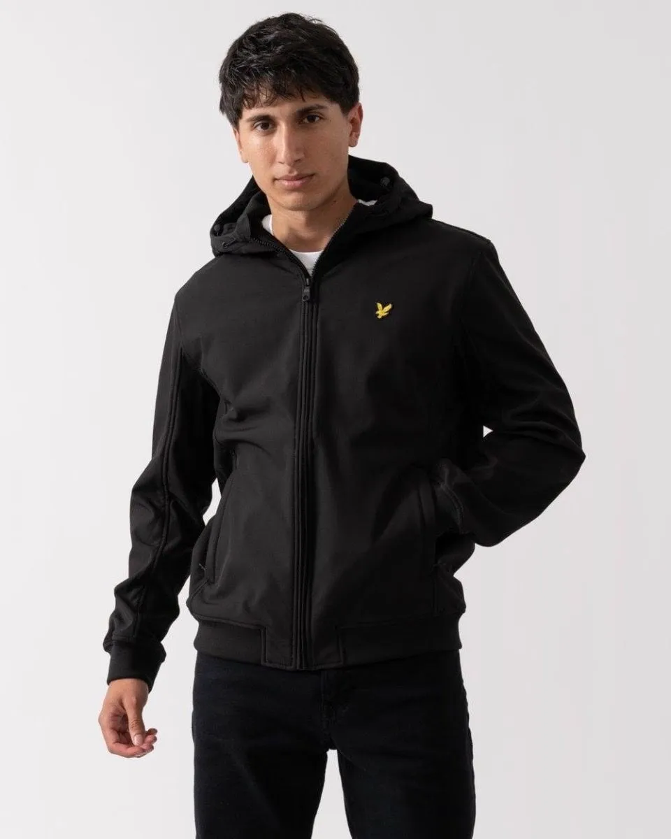 Lyle & Scott Fleece Back Softshell Jacket Jet Black