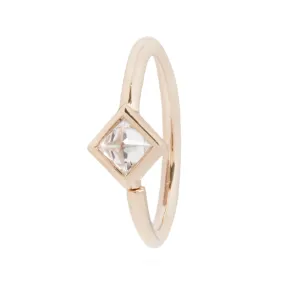 Mae Seamless Ring in Gold with CZ