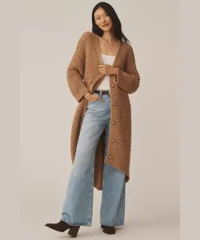 Maeve Relaxed Long Cardigan Sweater