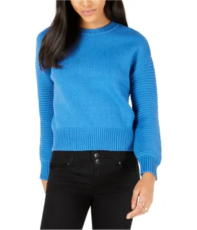 Maison Jules Womens Ribbed Sleeve Pullover Sweater