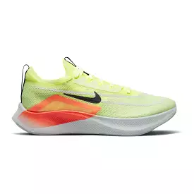 Men's Nike Zoom Fly 4, Barely Volt/Black-Hyper Orange, 13 D Medium