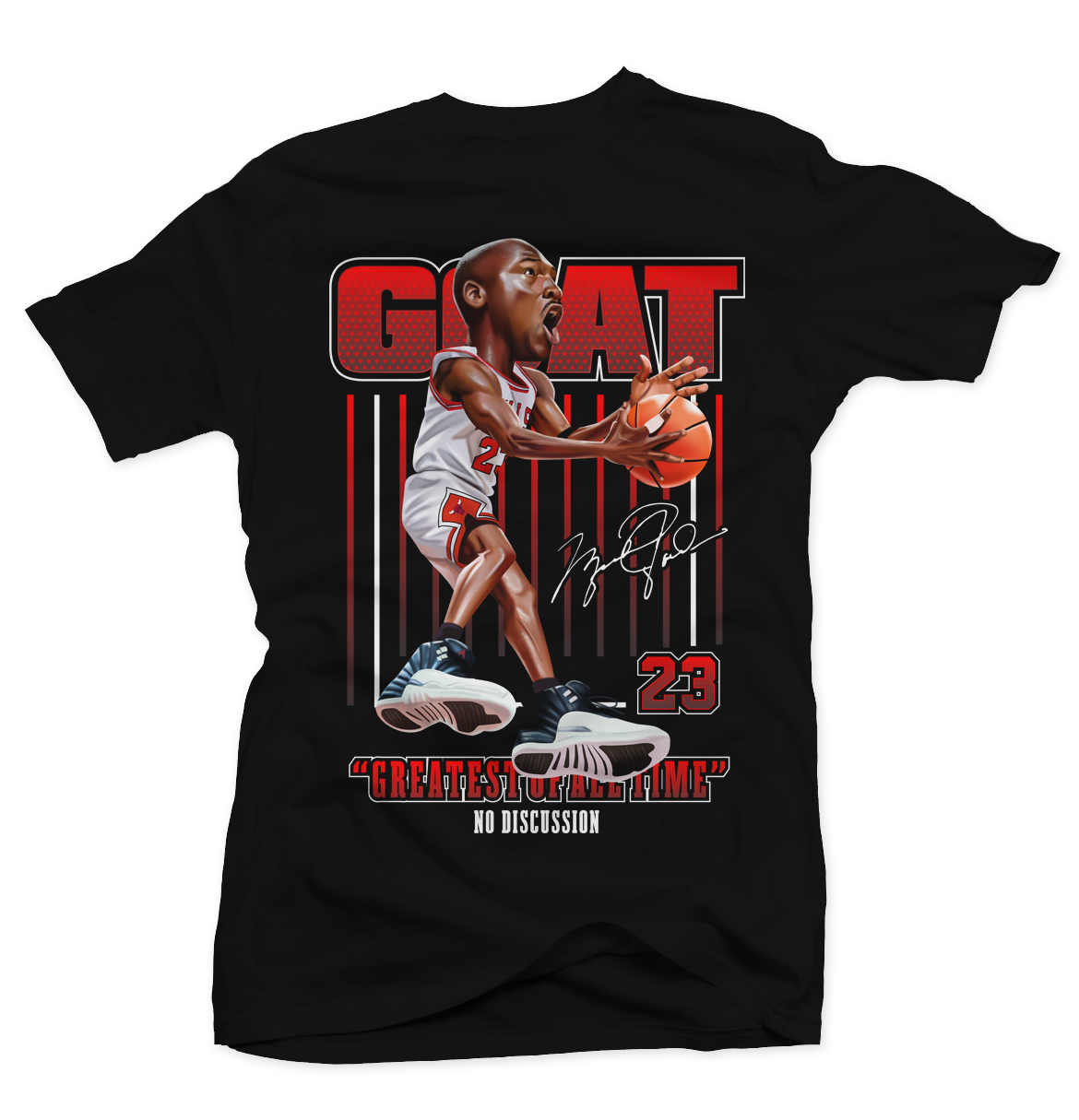 Mj Playoff 12 Goat Black Tee