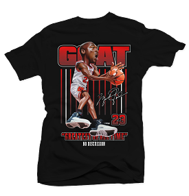 Mj Playoff 12 Goat Black Tee