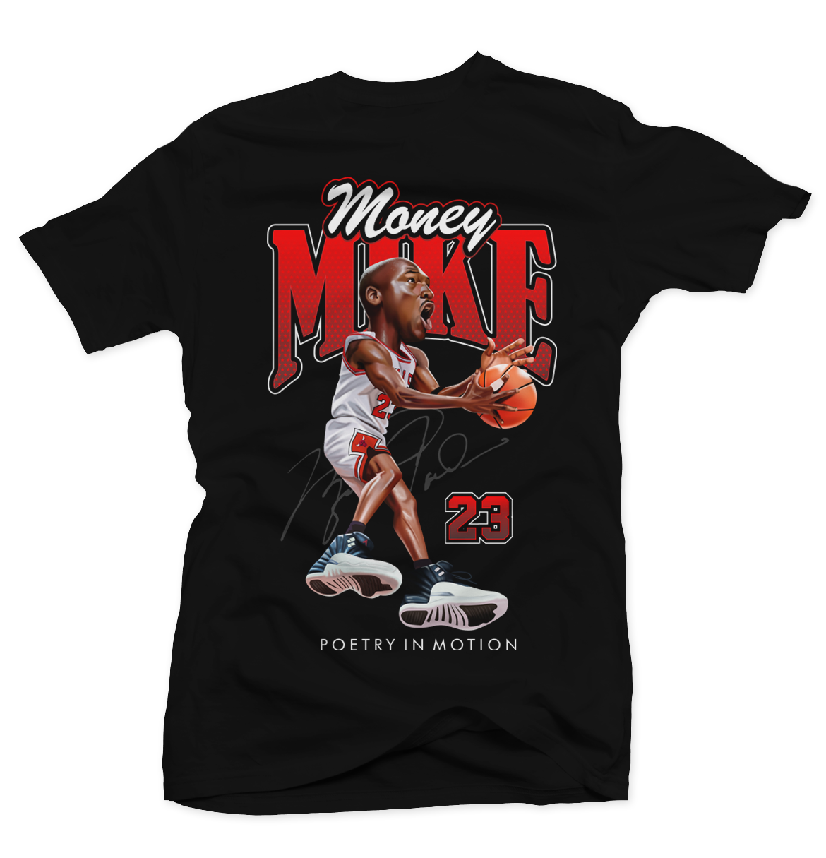 Mj Playoff 12 Money Mike Black Tee