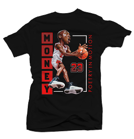 Mj Playoff 12 Poetry Black Tee