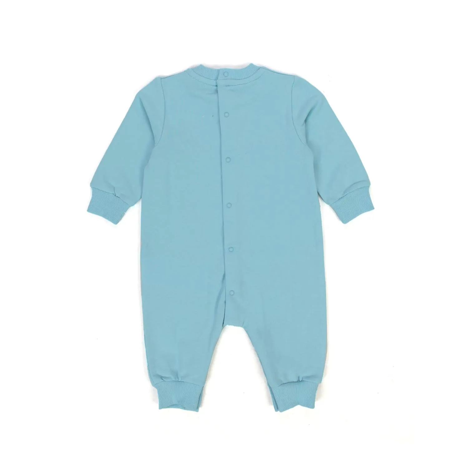 Moschino Light Blue Romper With Bears For Baby