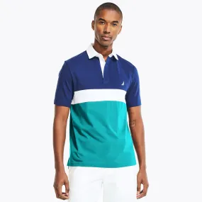 Nautica Men's Big & Tall Classic Fit Colorblock Polo Blue Depths