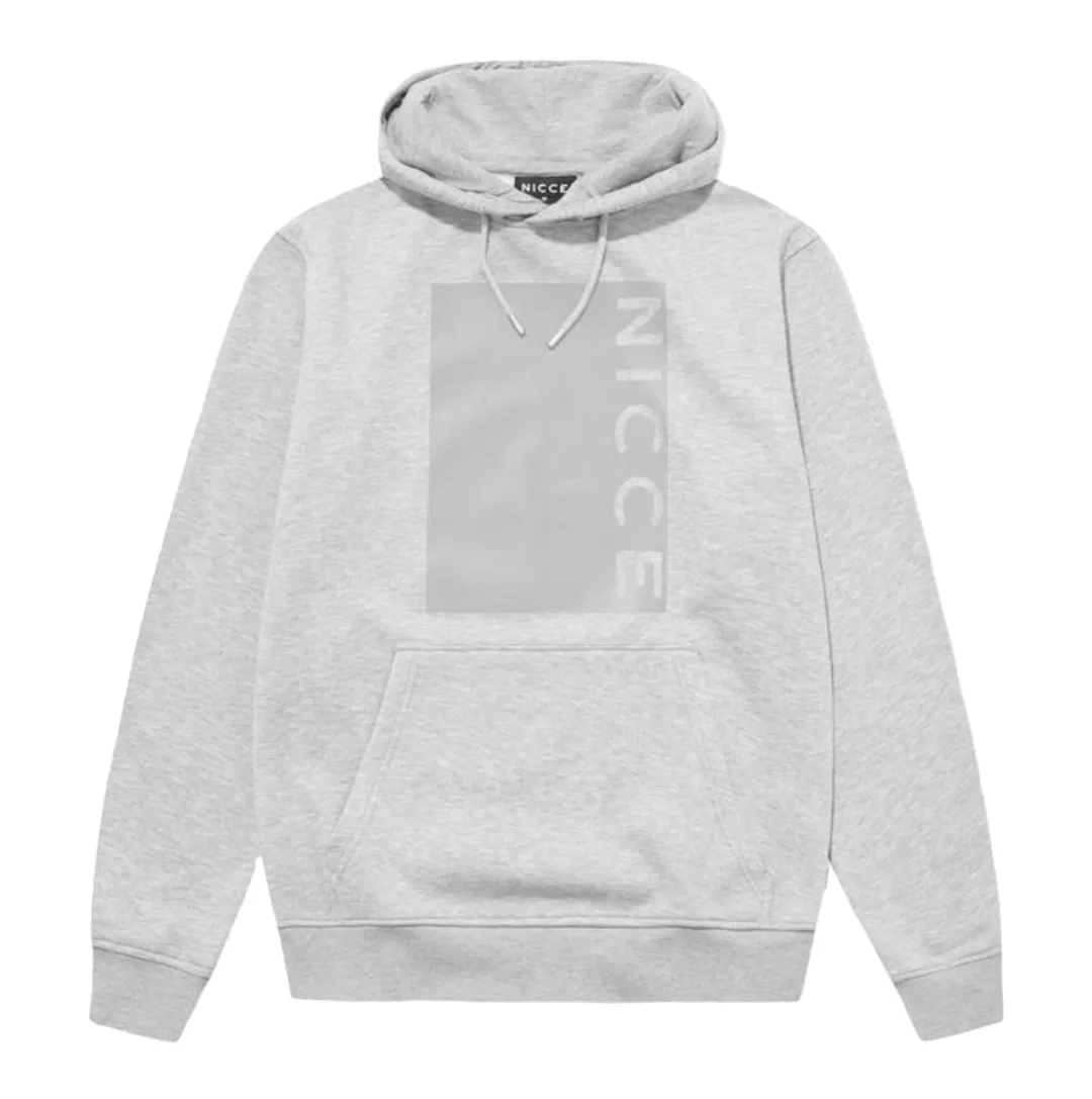 Nicce Cube Hoodie - Light Grey Marl