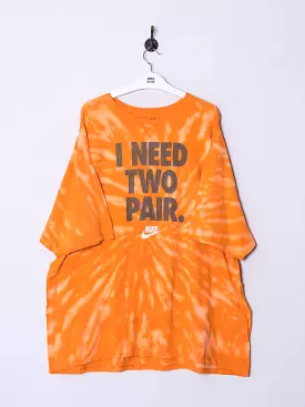 Nike Orange Tie Dye Cotton Tee