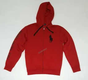 Nwt Polo Ralph Lauren Red Big Pony Ralph Lauren Printed On Sleeve Hoodie