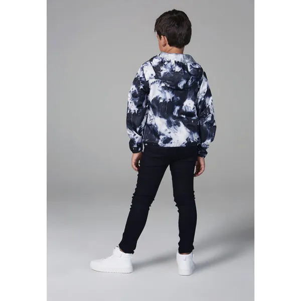 O8 Lifestyle Sam Print Packable Rain Jacket, Oil Print