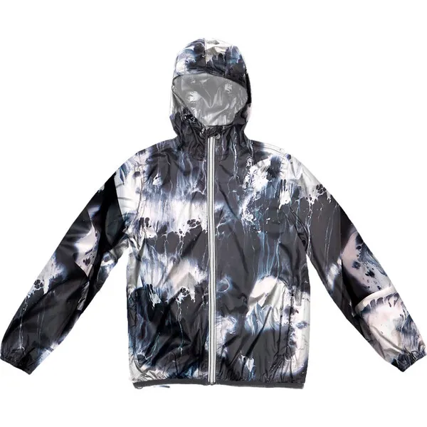 O8 Lifestyle Sam Print Packable Rain Jacket, Oil Print