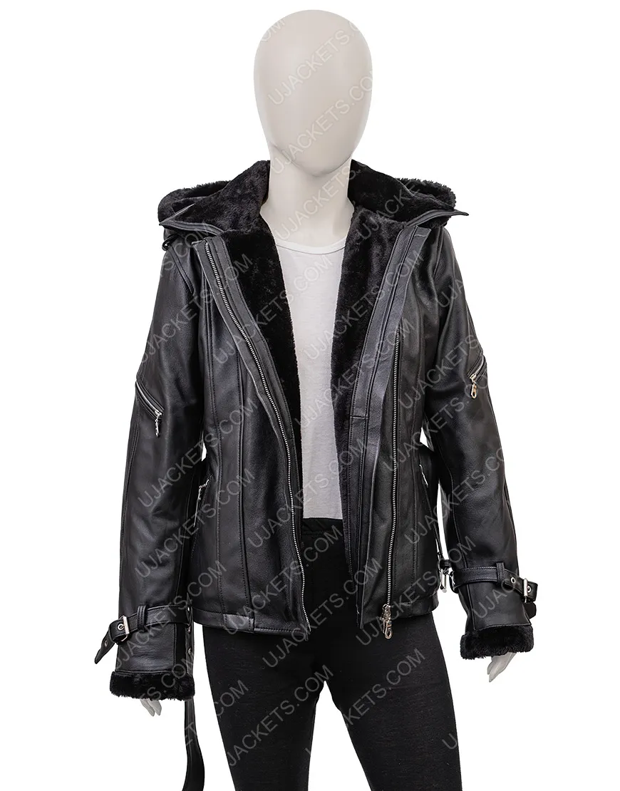 Once Upon A Time Emma Swan Black Leather Jacket | 40% Off | ujackets