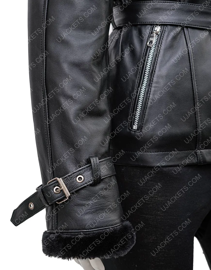 Once Upon A Time Emma Swan Black Leather Jacket | 40% Off | ujackets