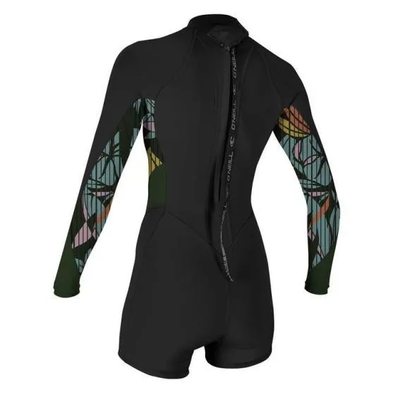 O'Neill Bahia 2/1 L/Sleeve Shorty Wetsuit 2020 - Black / Olive