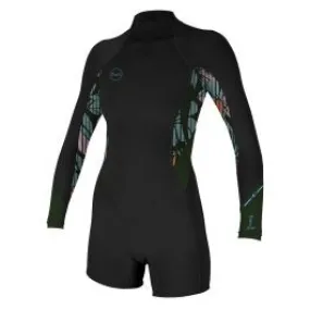 O'Neill Bahia 2/1 L/Sleeve Shorty Wetsuit 2020 - Black / Olive