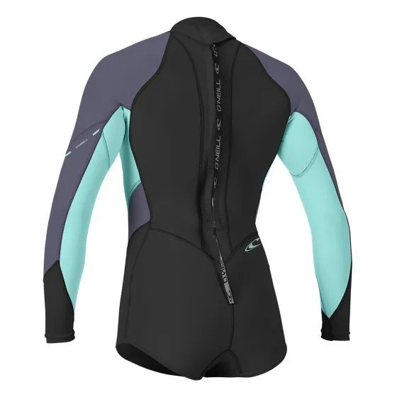 O'Neill Bahia 2/1mm L/Sleeve Back Zip Shorty Wetsuit 2019 - Dusk