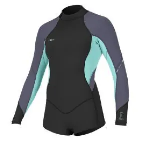 O'Neill Bahia 2/1mm L/Sleeve Back Zip Shorty Wetsuit 2019 - Dusk