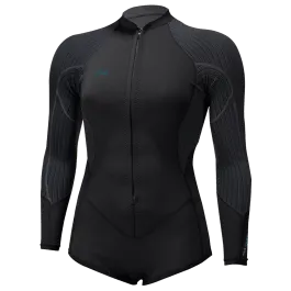 O'Neill Blueprint 2/1.5mm Womens Front Zip Long Sleeve Shorty SAMPLE Wetsuit  - UK 10T