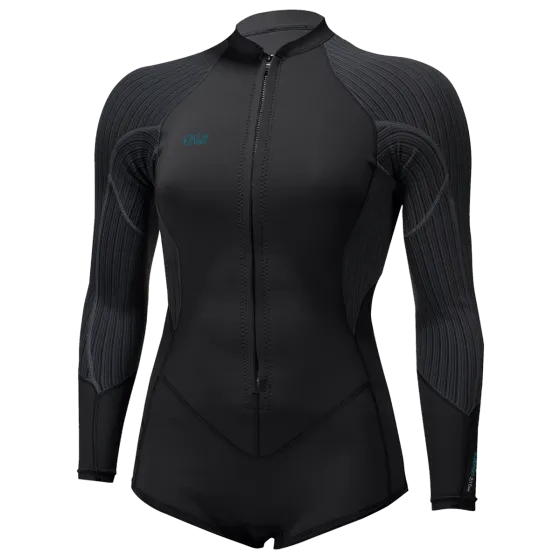 O'Neill Blueprint 2/1.5mm Womens Front Zip Long Sleeve Shorty SAMPLE Wetsuit  - UK 10T