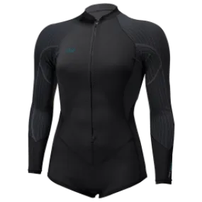 O'Neill Blueprint 2/1.5mm Womens Front Zip Long Sleeve Shorty SAMPLE Wetsuit  - UK 10T