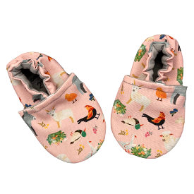 Pink Farm Canvas Baby Shoes