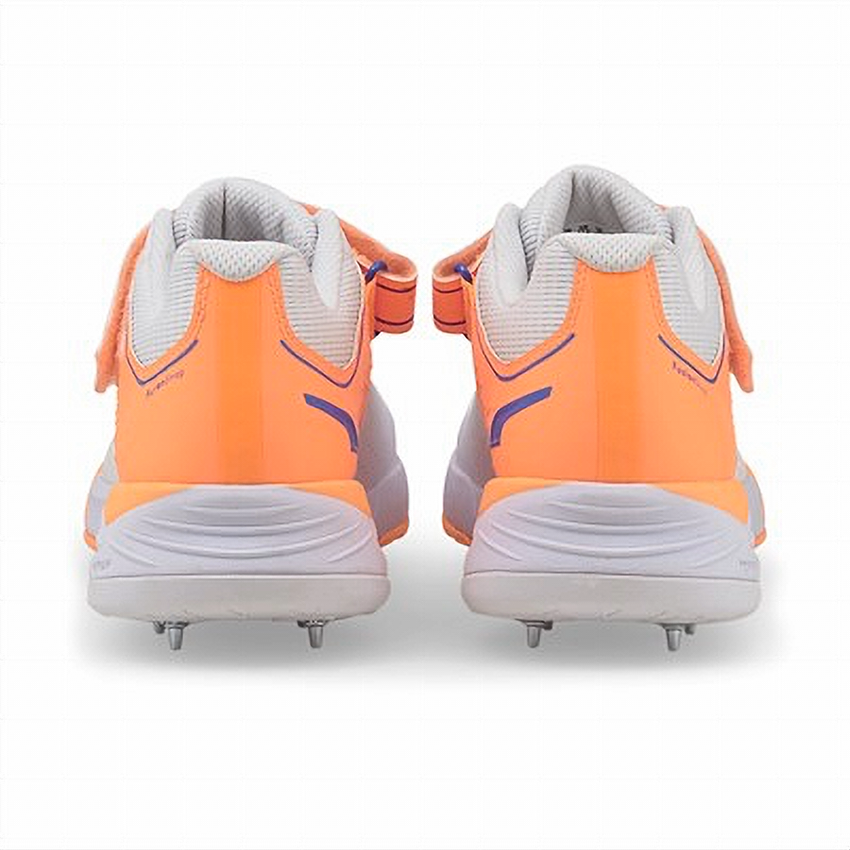 Puma 22.1 Bowling Spike Cricket Shoes (White/Orange)