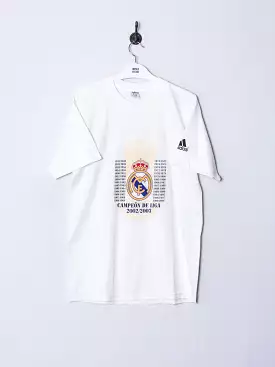 Real Madrid Adidas Official Football Campeon de Liga 2002/2003 Cotton Tee