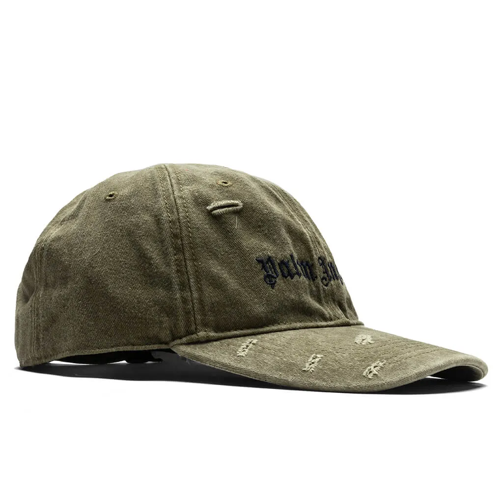 Ripped Logo Cap - Military/Navy Blue