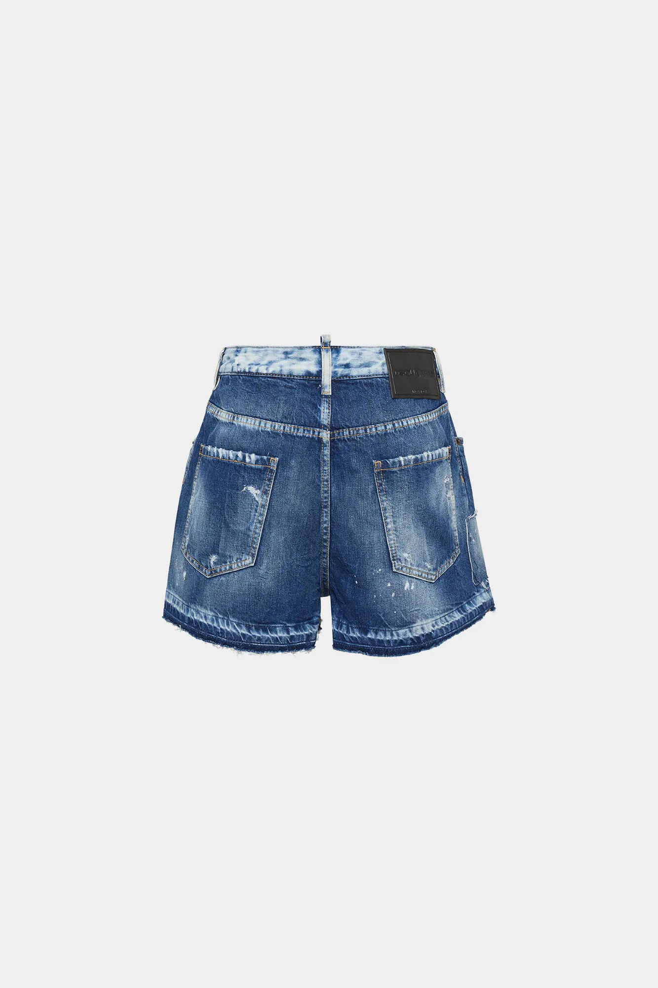 Ripped Wash Boston Denim Short Pant