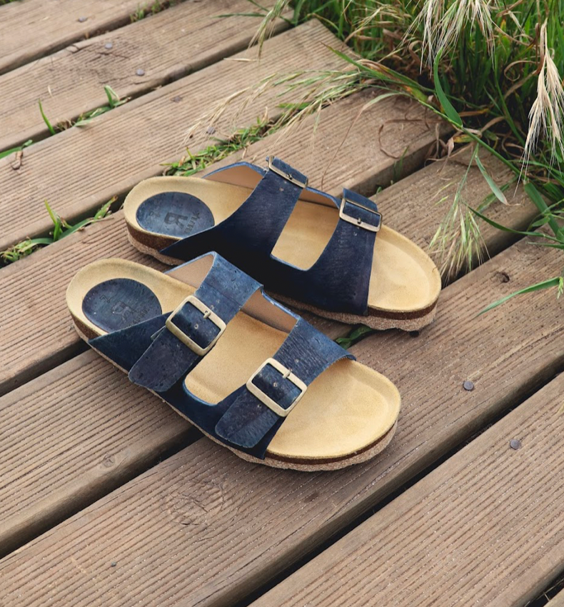 Signature Cork Sandal - Navy