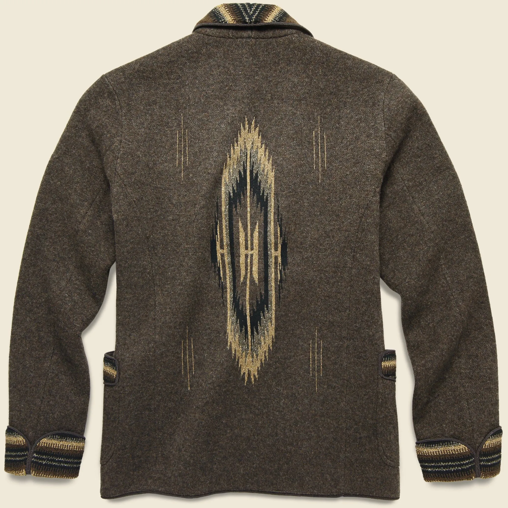 Smoking Jacket Sweater - Brown