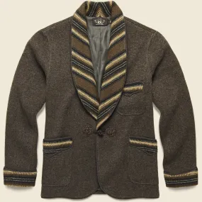 Smoking Jacket Sweater - Brown