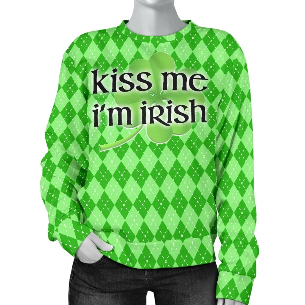 St Patricks Kiss Me Womens Sweater