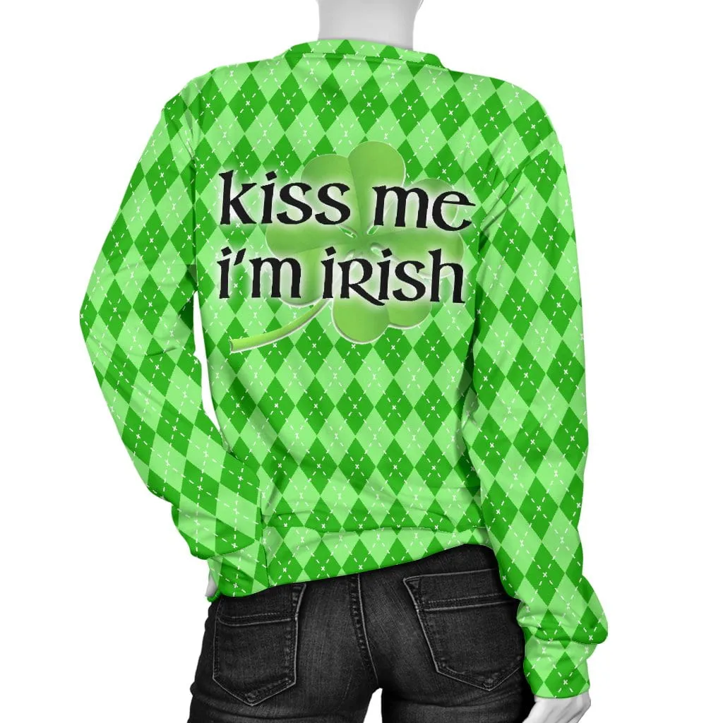 St Patricks Kiss Me Womens Sweater