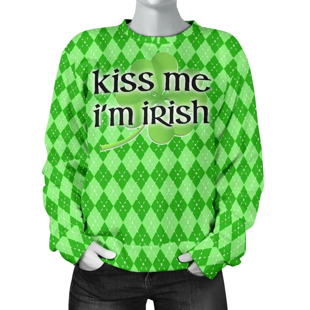 St Patricks Kiss Me Womens Sweater