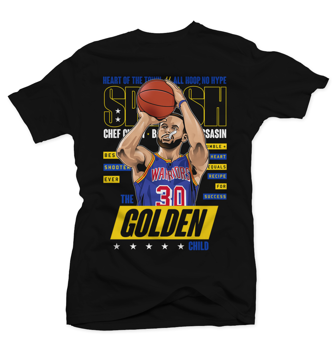 Stephen Curry Splash Golden Child Black Tee