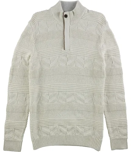 Tasso Elba Mens Quarter Zip Knit Sweater, TW1