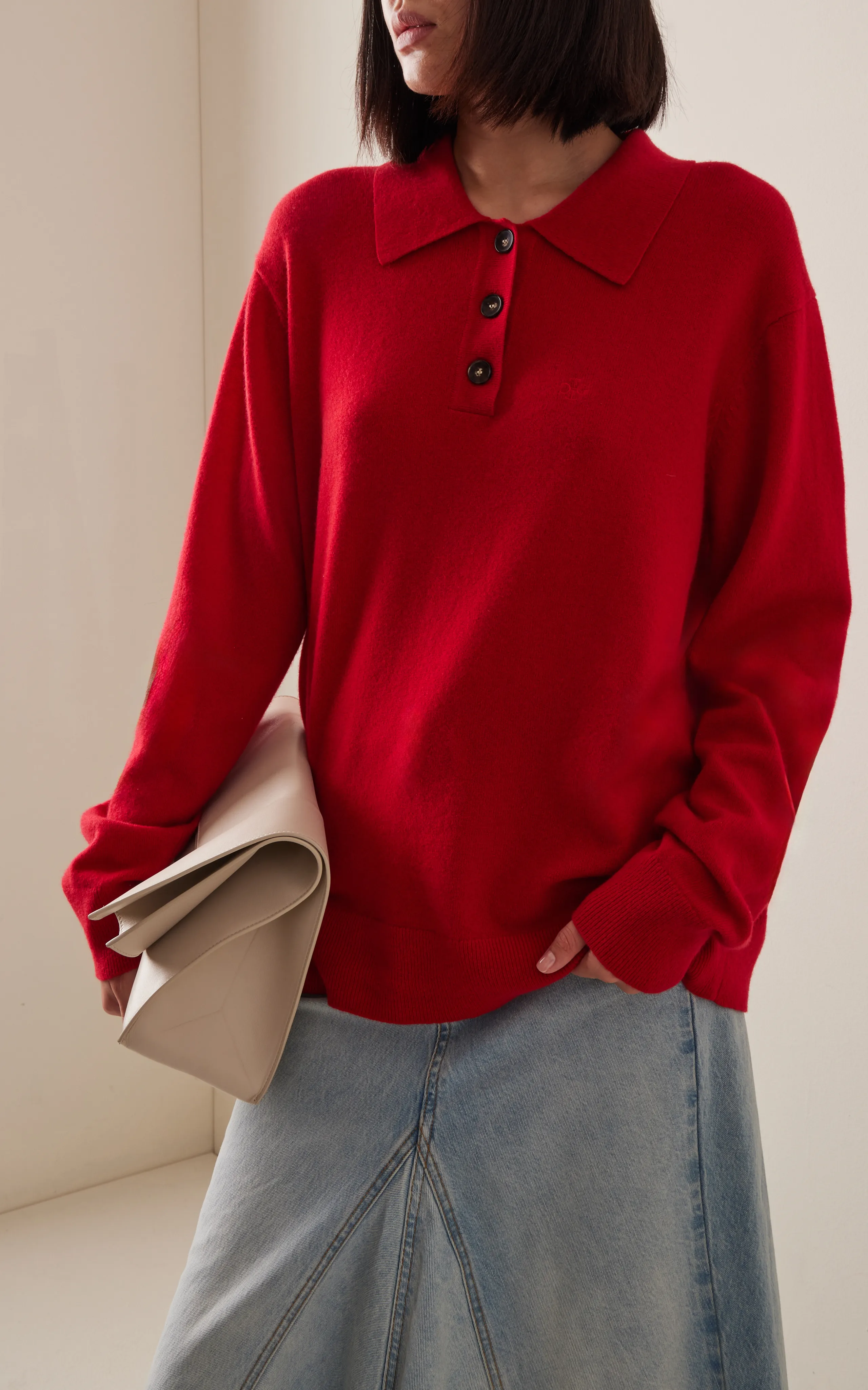 THE GARMENT Como Knit Wool-Cashmere Polo Sweater