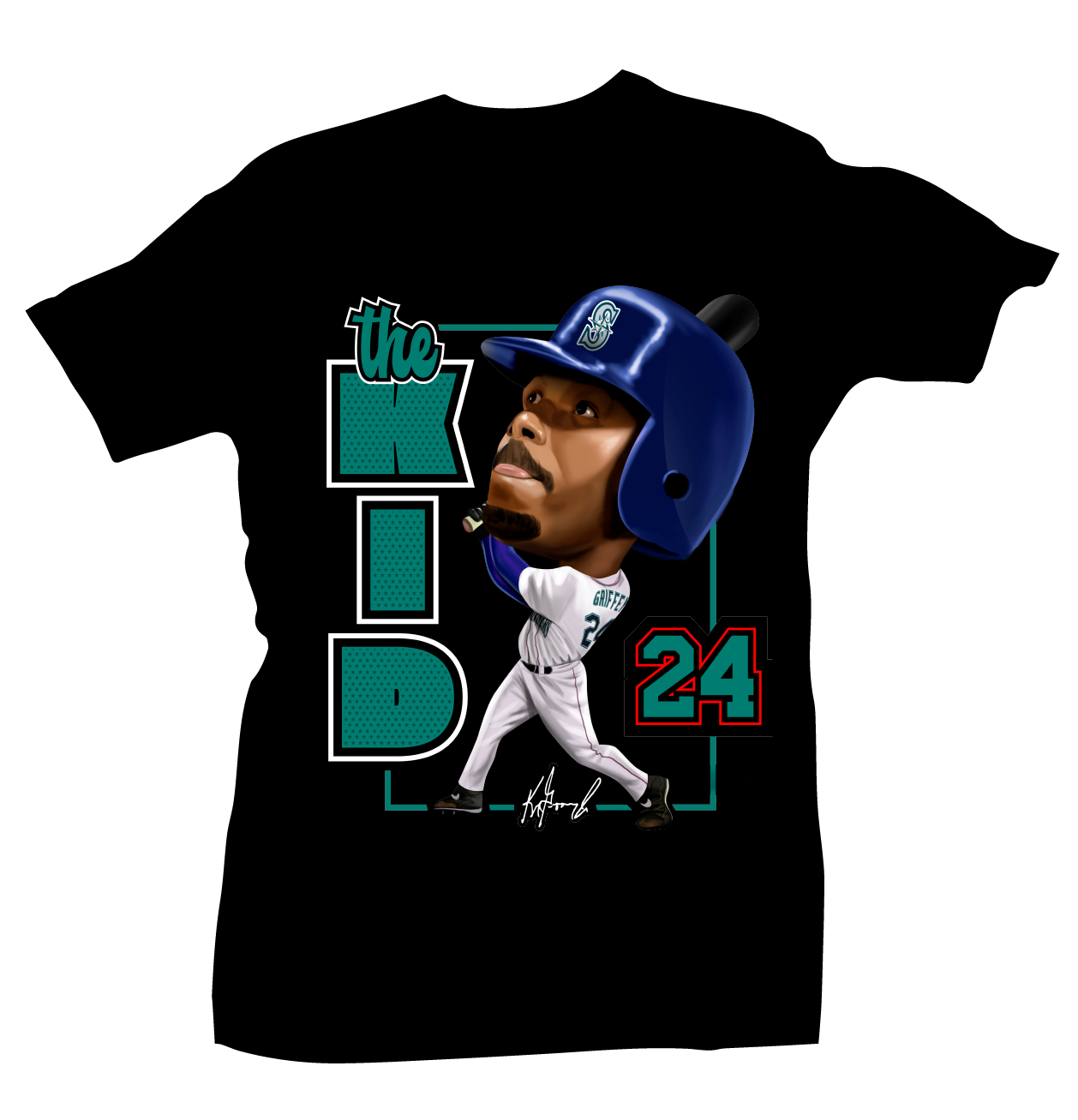 The Kid Ken Griffey Jr Black Tee