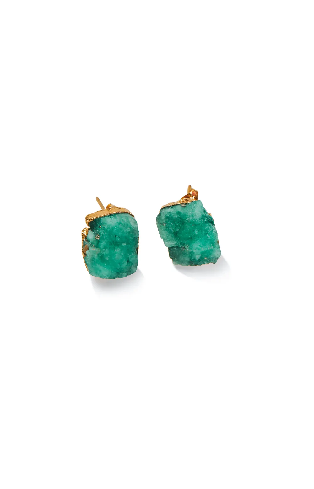 The Raw Emerald Earrings