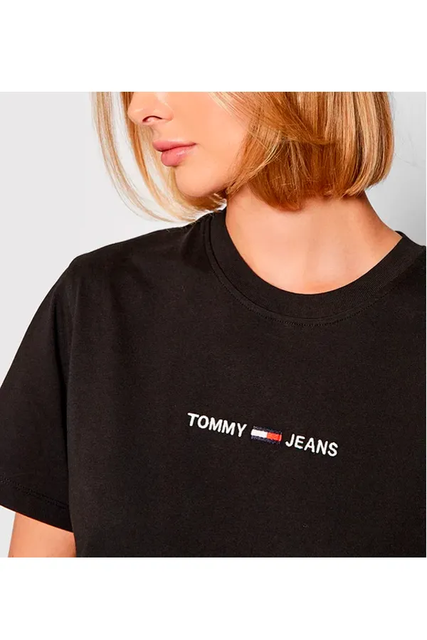 Tommy Hilfiger Women Tee Text Logo Black