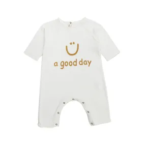 Zhoe & Tobiah Baby Cotton Cream Romper